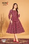 Zinal By Deecee Flared Rayon Printed Kurtis Wholesale Market In Surat